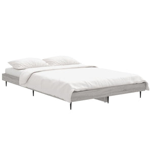 vidaXL Cadre de lit Gris Sonoma 120x190 cm Aggloméré