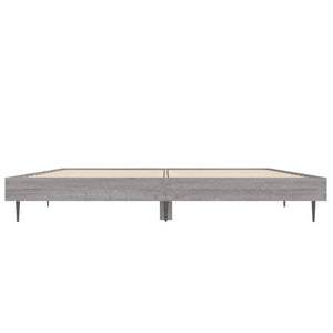 vidaXL Cadre de lit Gris Sonoma 120x190 cm Aggloméré