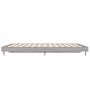 vidaXL Cadre de lit Gris Sonoma 120x190 cm Aggloméré