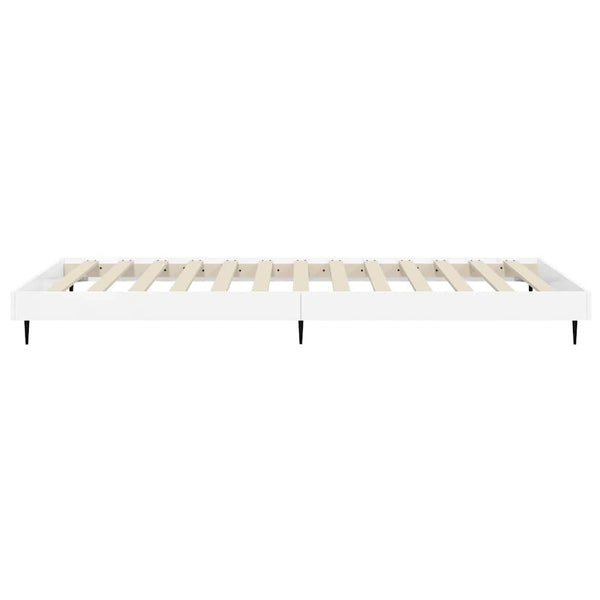 Bettgestell Weiß Hochglanz 90x190 cm