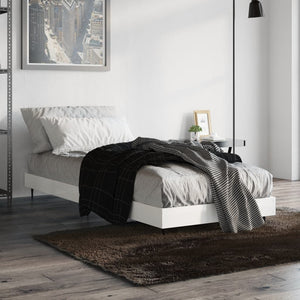 Bettgestell Weiß Hochglanz 75x190 cm