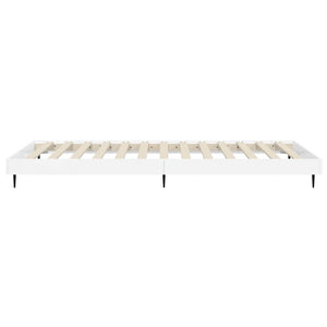 Bettgestell Weiß Hochglanz 75x190 cm