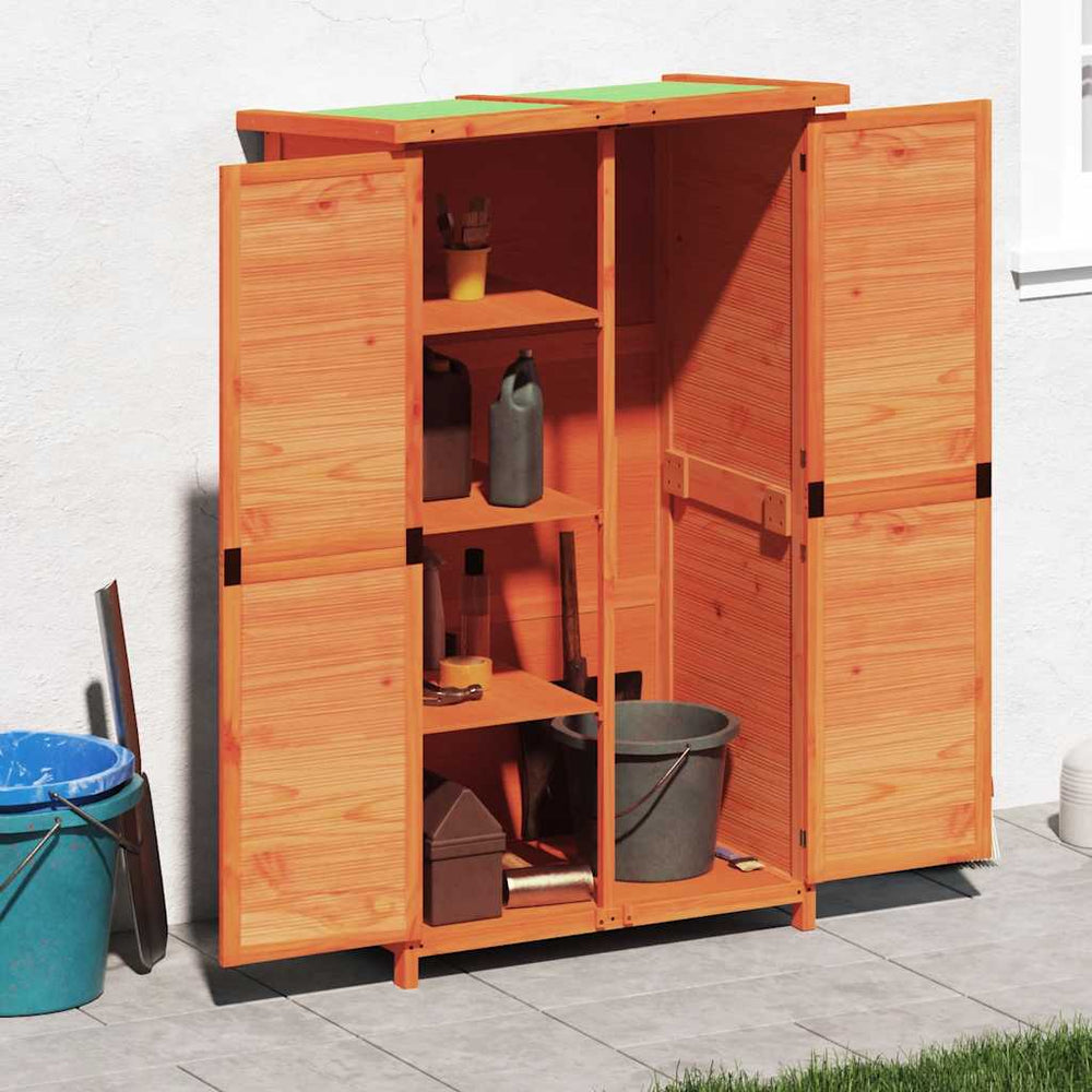 vidaXL Abri de jardin Marron 83x57x140 cm Bois de pin massif