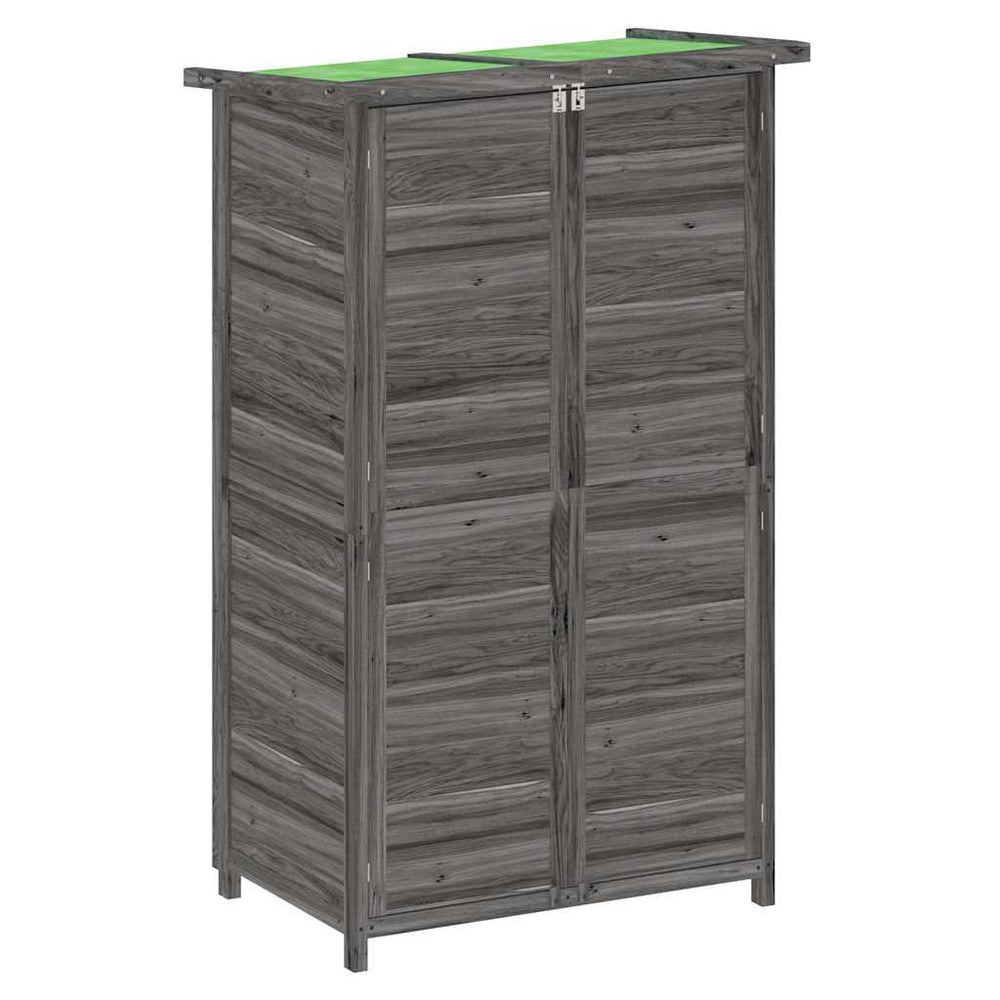 vidaXL Abri de jardin gris 83x57x140 cm Bois de pin massif