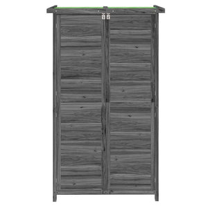 Geräteschuppen Grau 83x57x140 cm Massivholz Kiefer