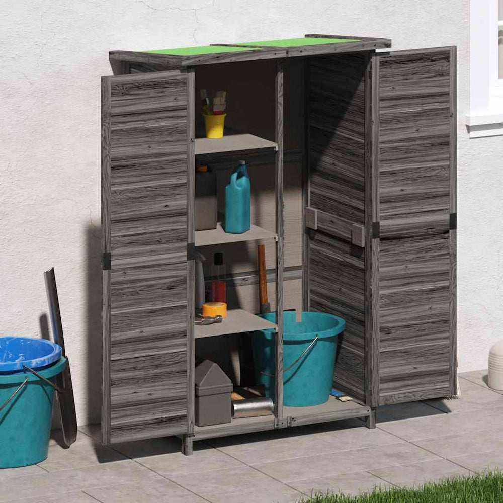 vidaXL Abri de jardin gris 83x57x140 cm Bois de pin massif