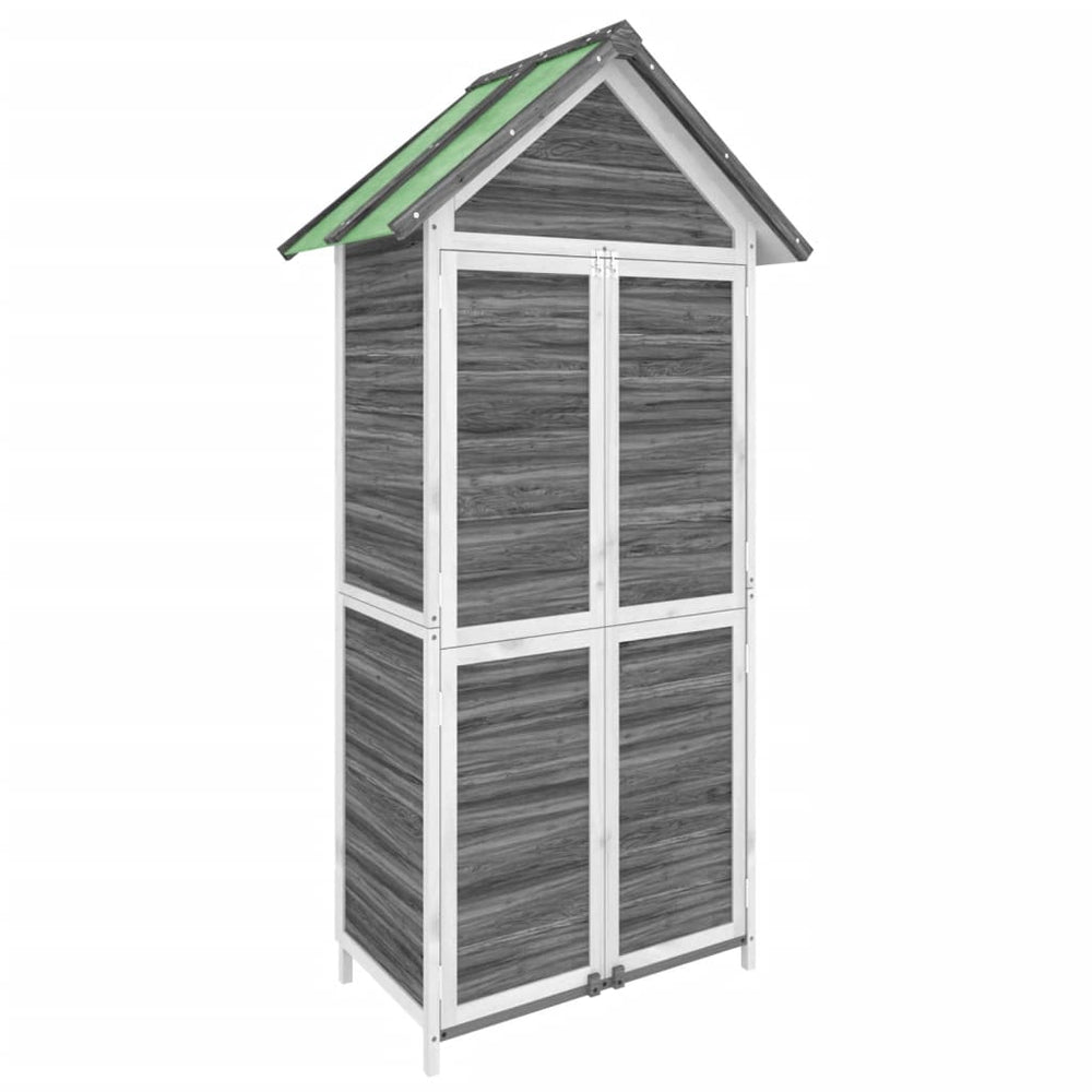 vidaXL Abri de jardin Gris 89x52,5x175 cm Bois de pin massif