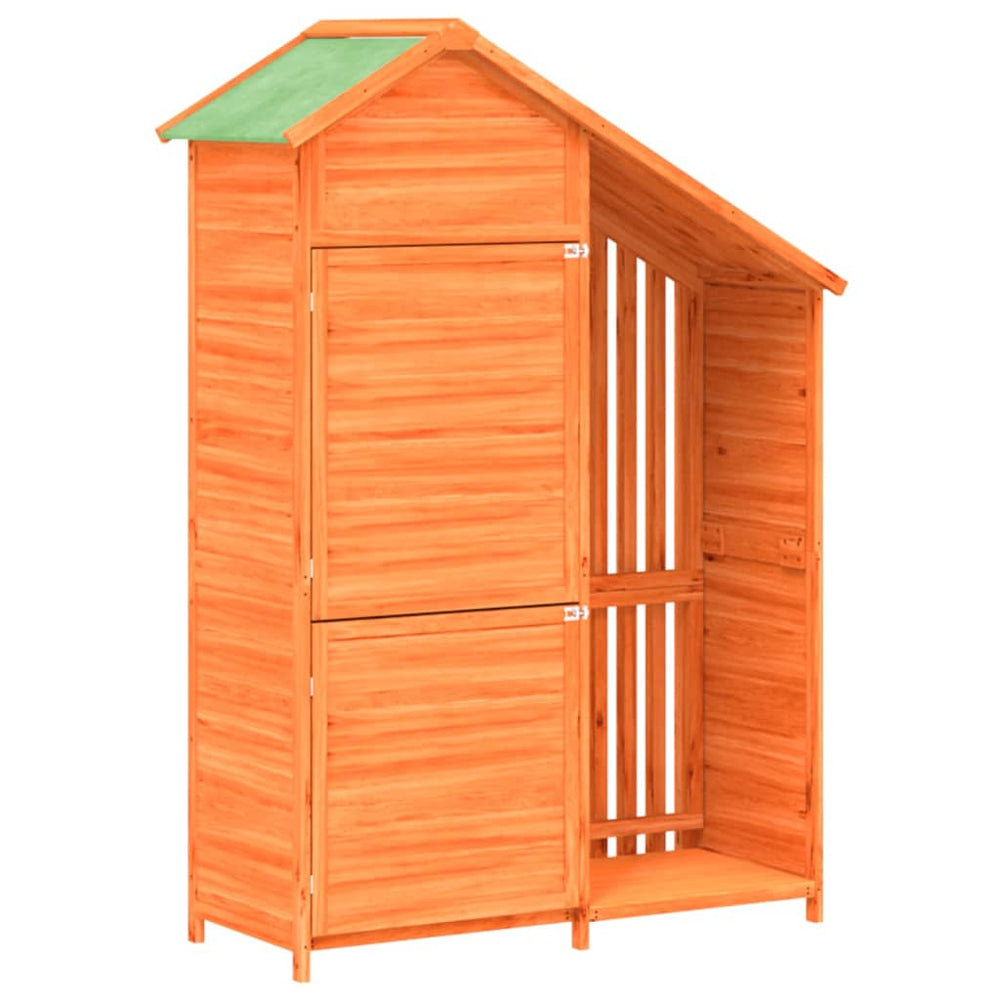 vidaXL Abri de jardin Marron 120x53,5x170 cm Bois de pin massif