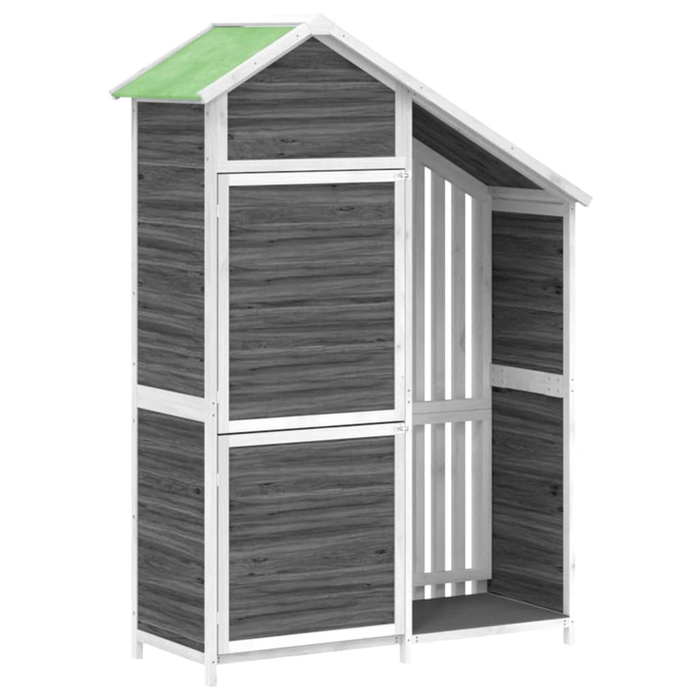 vidaXL Abri de jardin gris 120x53,5x170 cm en bois de pin massif