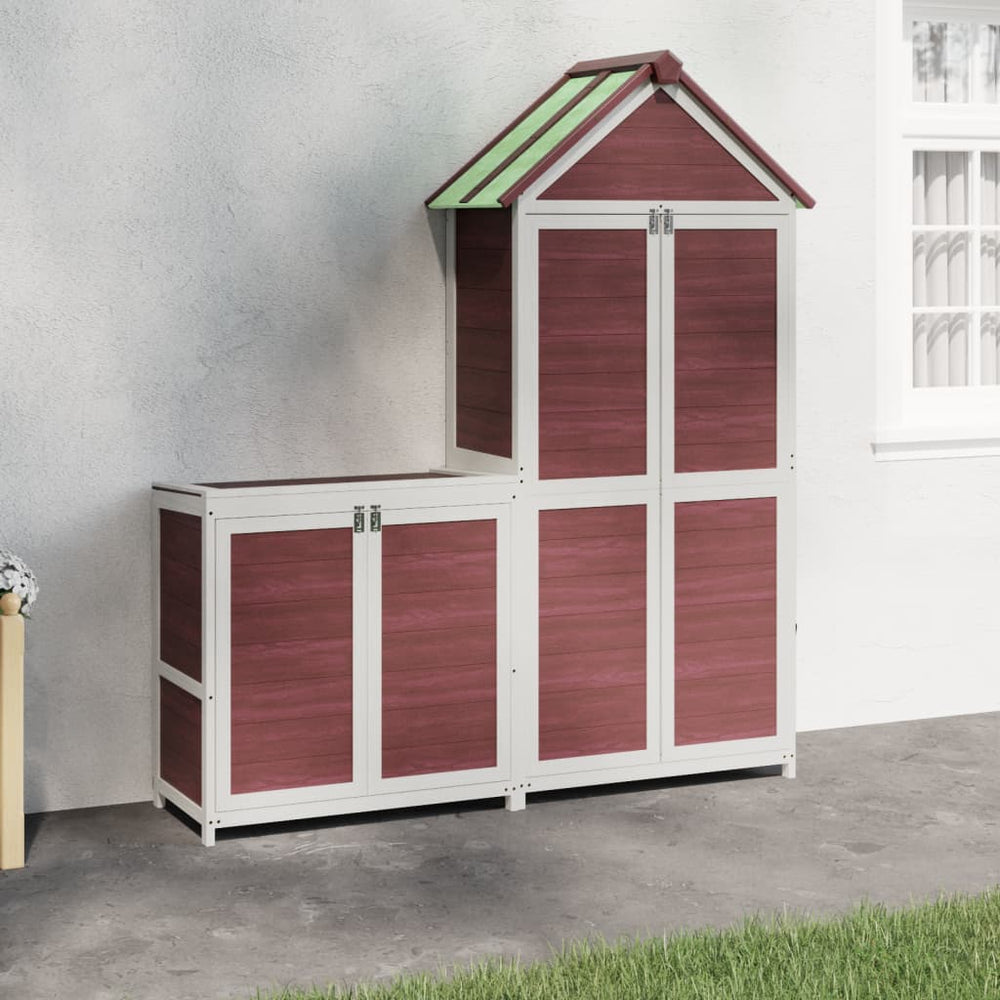 vidaXL Lot de 2 abris de jardin en bois de pin massif, couleur moka