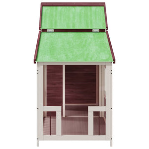 Hundehütte Mokka 143x60,5x109 cm Massivholz Kiefer