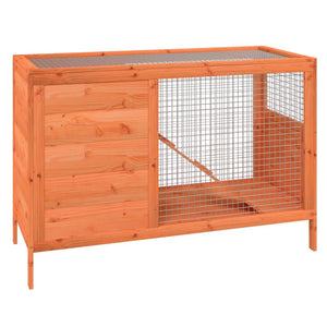 vidaXL Clapier pour lapins marron 103x44x69,5 cm en pin massif