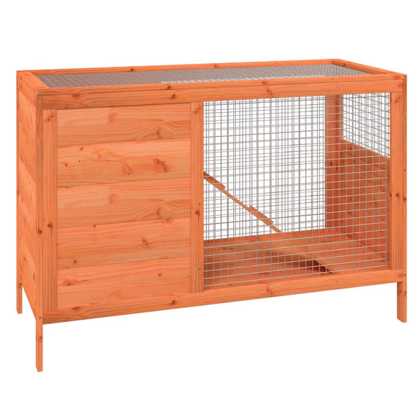 vidaXL Clapier pour lapins marron 103x44x69,5 cm en pin massif