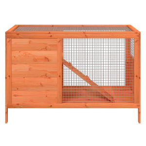 vidaXL Clapier pour lapins marron 103x44x69,5 cm en pin massif