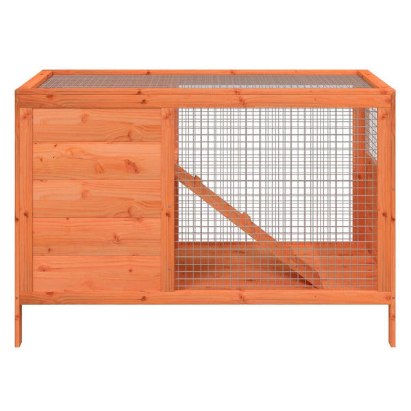 vidaXL Clapier pour lapins marron 103x44x69,5 cm en pin massif