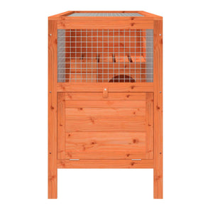 vidaXL Clapier pour lapins marron 103x44x69,5 cm en pin massif