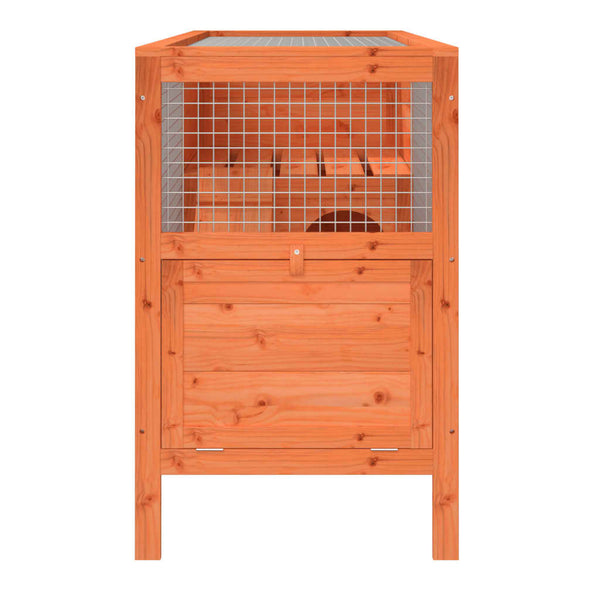 vidaXL Clapier pour lapins marron 103x44x69,5 cm en pin massif
