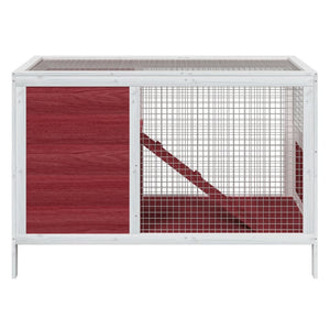 Kaninchenstall Mokka 103x44x69,5 cm Massivholz Kiefer