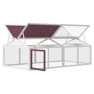 Freilaufgehege Mokka 200x112,5x74 cm Massivholz Kiefer