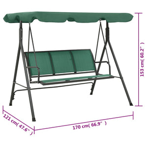 Grüne Hollywoodschaukel 170 cm