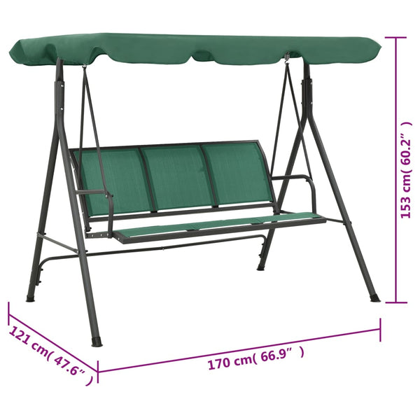 Grüne Hollywoodschaukel 170 cm