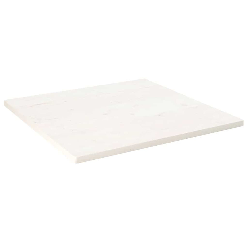 vidaXL Plateau de table Blanc 70x70x2,5 cm Bois de pin massif Carré