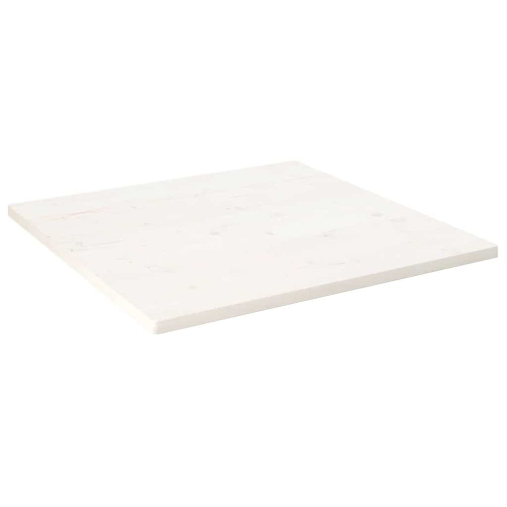 vidaXL Plateau de table Blanc 90x90x2,5 cm Bois de pin massif Carré