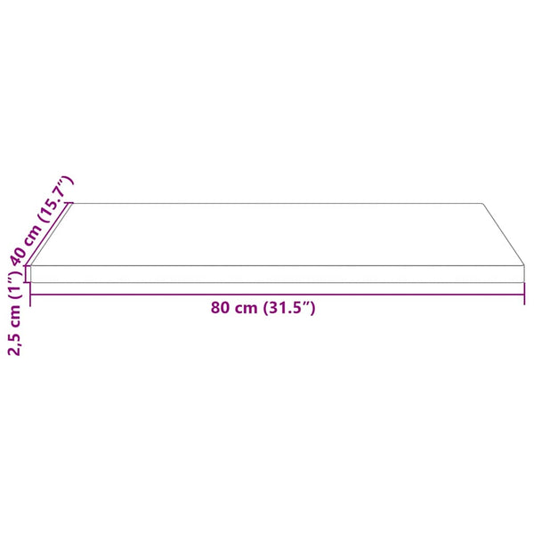 Massivholz Tischplatte Kiefer 80x40 cm