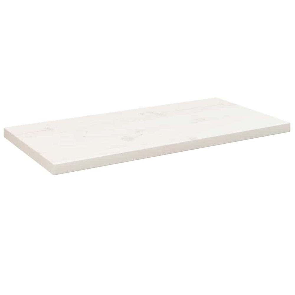 vidaXL Plateau de table Blanc 80x40x2,5 cm Bois de pin massif Rectangulaire
