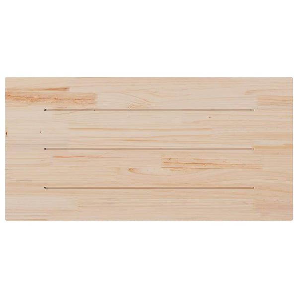 Weiße Tischplatte 100x50 cm Kiefer Massivholz