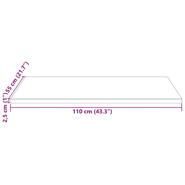 Massivholz Tischplatte Kiefer 110x55 cm