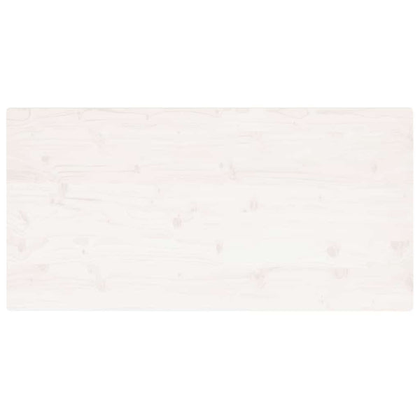 Weiße Tischplatte Kiefer Massivholz 110x55 cm