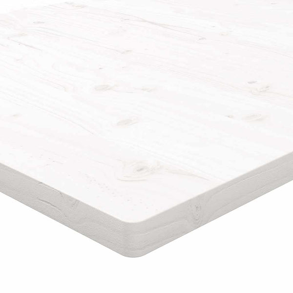 Weiße Tischplatte Kiefer Massivholz 110x55 cm