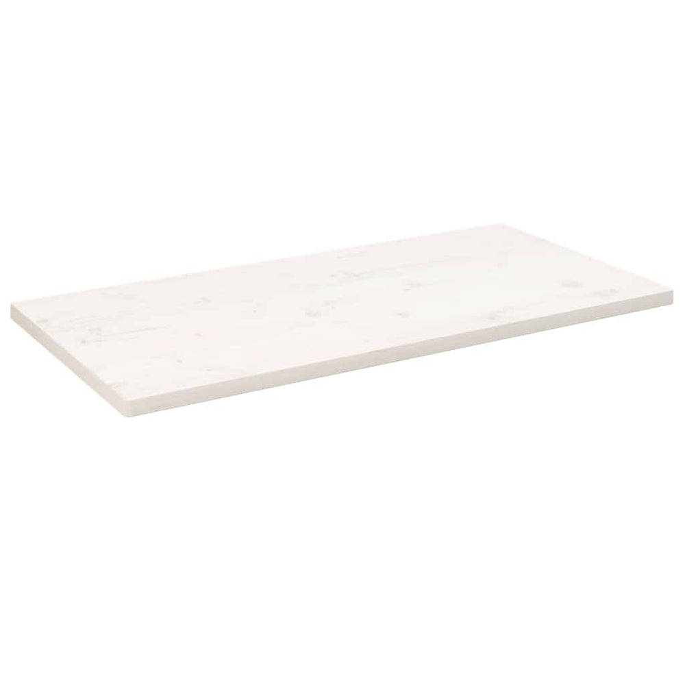 vidaXL Plateau de table Blanc 110x60x2,5 cm Bois de pin massif Rectangulaire