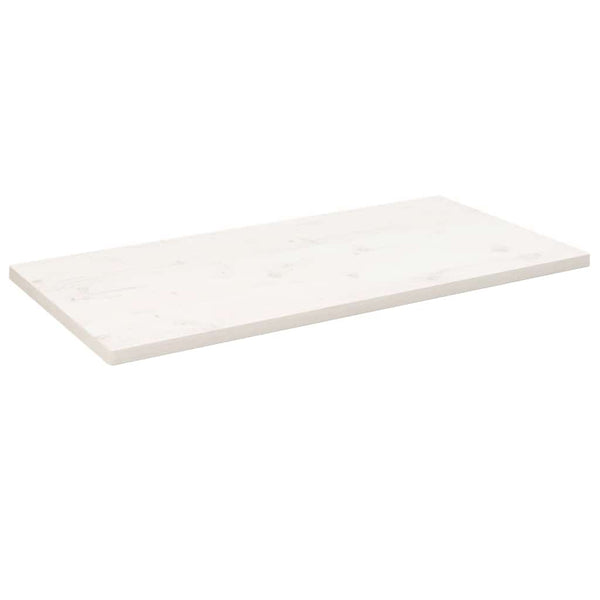 vidaXL Plateau de table Blanc 110x60x2,5 cm Bois de pin massif Rectangulaire