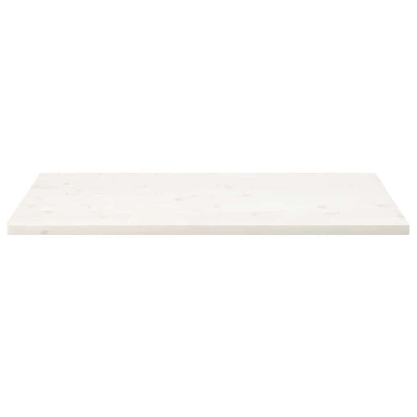 vidaXL Plateau de table Blanc 110x60x2,5 cm Bois de pin massif Rectangulaire