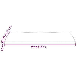 Massivholz Schreibtischplatte Kiefer 80x40 cm