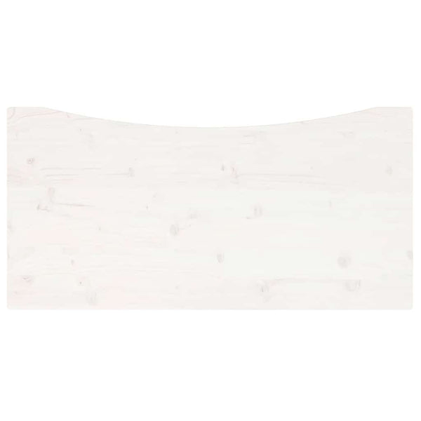 Schreibtischplatte Weiß 100x50 cm Kiefer Massivholz