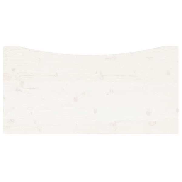 Schreibtischplatte Weiß 110x60 cm Kiefer Massivholz