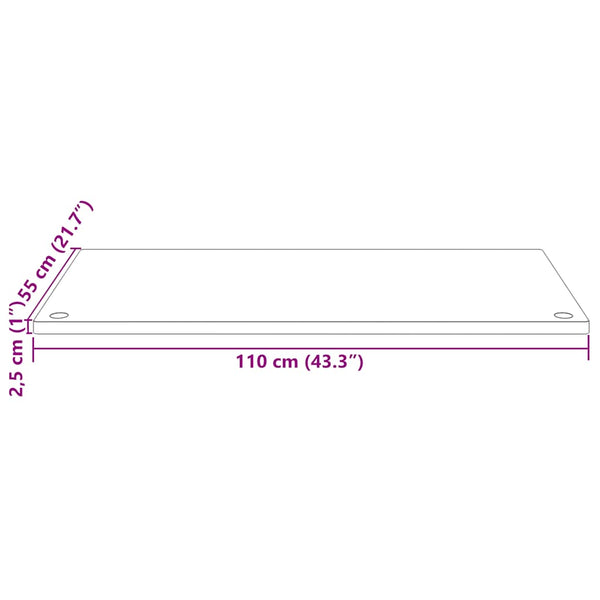 Massivholz Schreibtischplatte Kiefer 110x55 cm