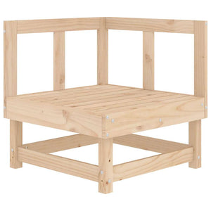 vidaXL Canapé d'angle avec coussins Bois de pin massif