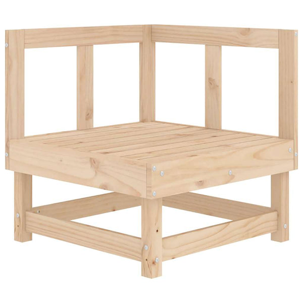 vidaXL Canapé d'angle avec coussins Bois de pin massif