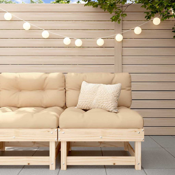 Massivholz Kiefer Mittelsofa mit Kissen