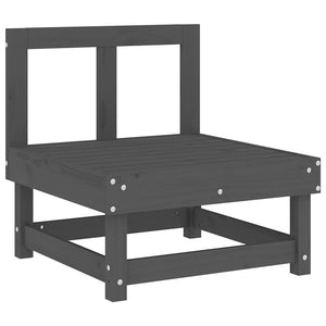 Graues Mittelsofa mit Kissen