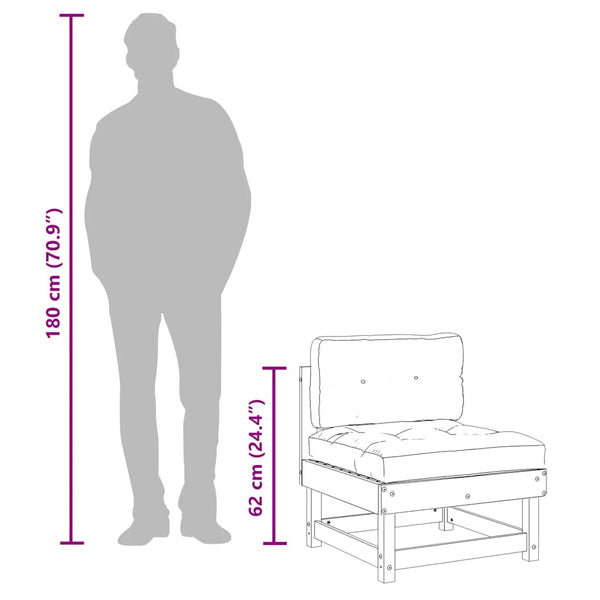 Graues Mittelsofa mit Kissen