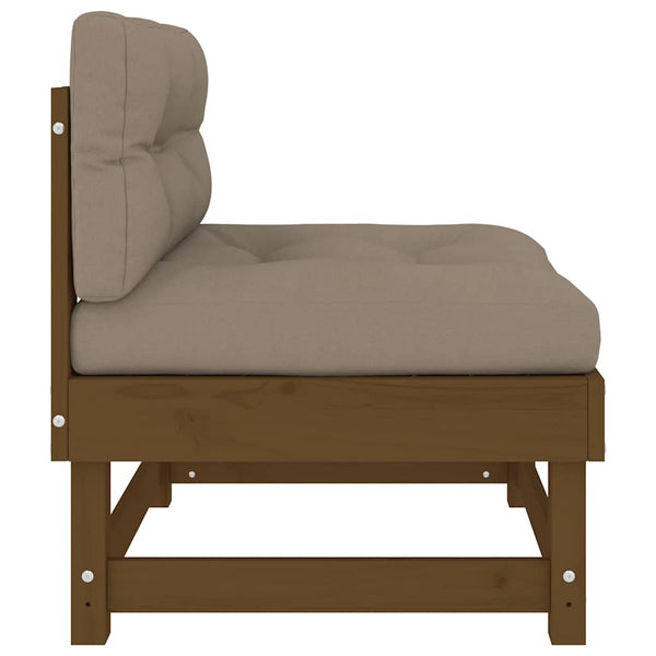 Mittelsofa Honigbraun Kiefer Massivholz