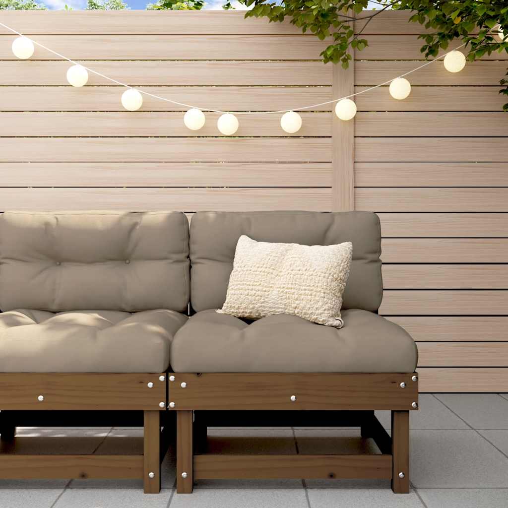 Mittelsofa Honigbraun Kiefer Massivholz