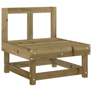 Mittelsofa Kiefernholz mit Kissen