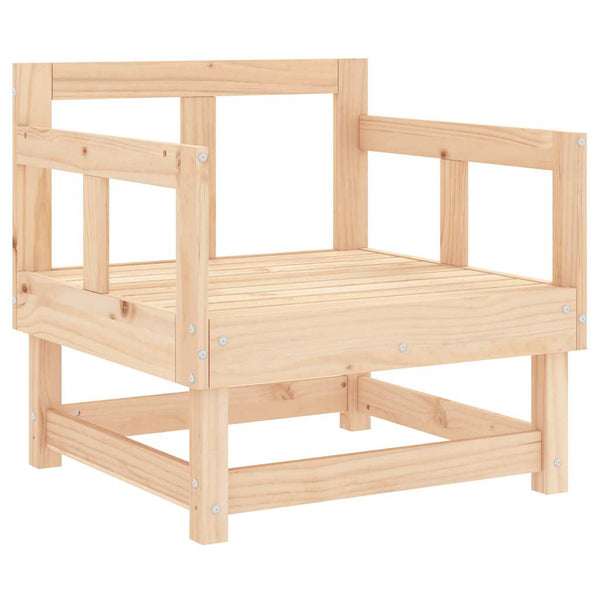 Gartenstühle mit Kissen, 2er Set Kiefernholz