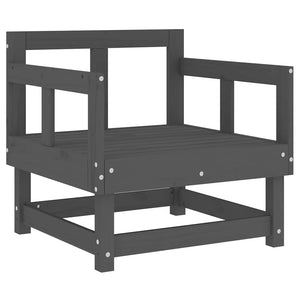 Gartenstühle mit Kissen, 2er Set, Grau